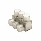 Aluminum Multiple Tap Connector, Clear Insulated, 3 Port, 1 Sided Entry, 14-2/0 AWG, Al/Cu Rated.