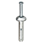 Zamac Anchor, 1/4 in. diameter, 1-1/2 in. length, 1/4 in. drill size, Flat head type, Zamac Alloy material, Carbon Steel screw material